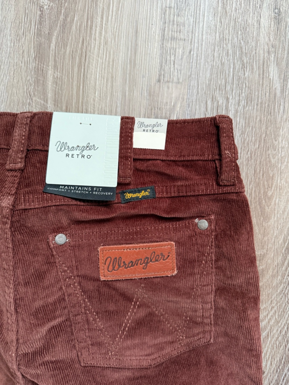 Wrangler Women's Flare Corduroy Jeans in Rust - Picture 3 of 4